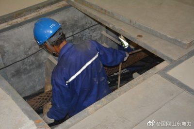 10千伏北伊北利新建工程深夜敷設(shè)電纜