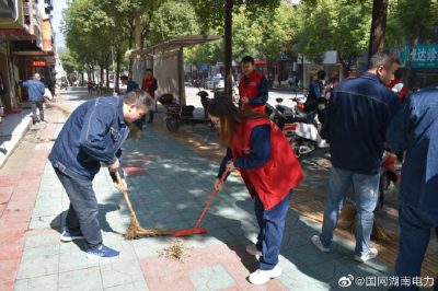 鶴城區(qū)供電公司組織全體黨員開展義務清掃志愿活動