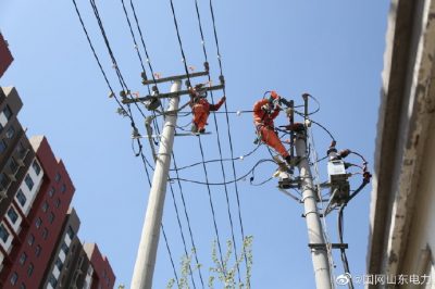 濱城區(qū)供電公司對10千伏郭王線進行線路檢修