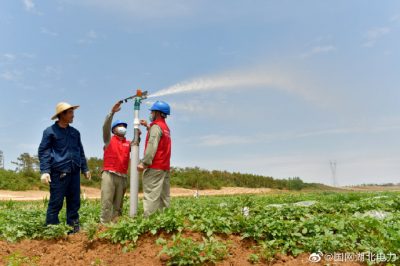 采用電氣化噴灌，節(jié)能又增收