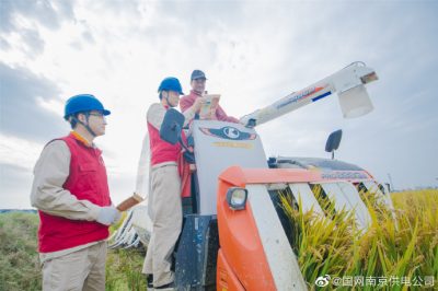 來到南京溧水和鳳鎮(zhèn)吳家橋村稻田間為農戶檢查用電線路