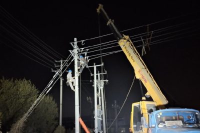 電力搶修忙，深夜不打烊